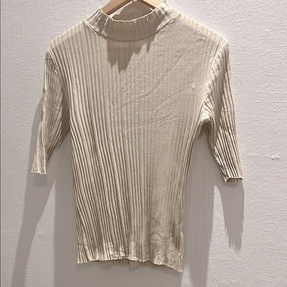 KOTN Cream Ribbed Women's Top - Picture 1 of 3